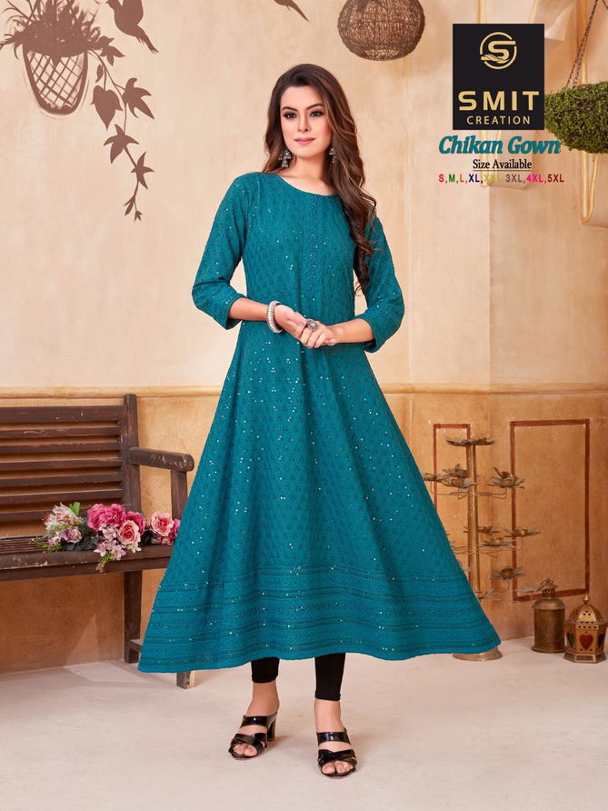 SMIT CHIKEN Fancy Festive Wear Long Anarkali Latest Kurtis Collection